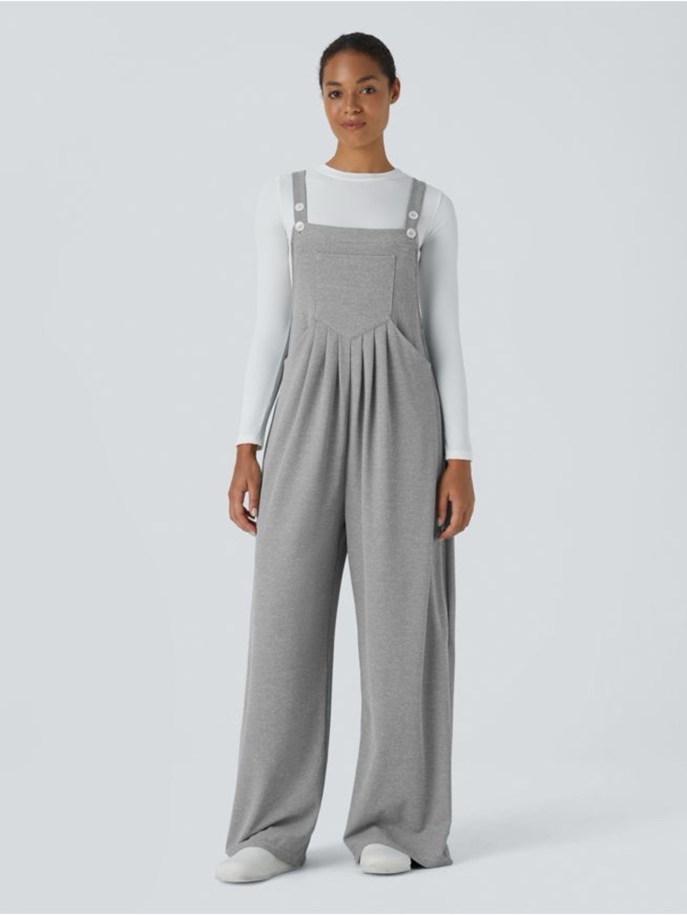 HALARA Pockets Waffle Casual Overalls